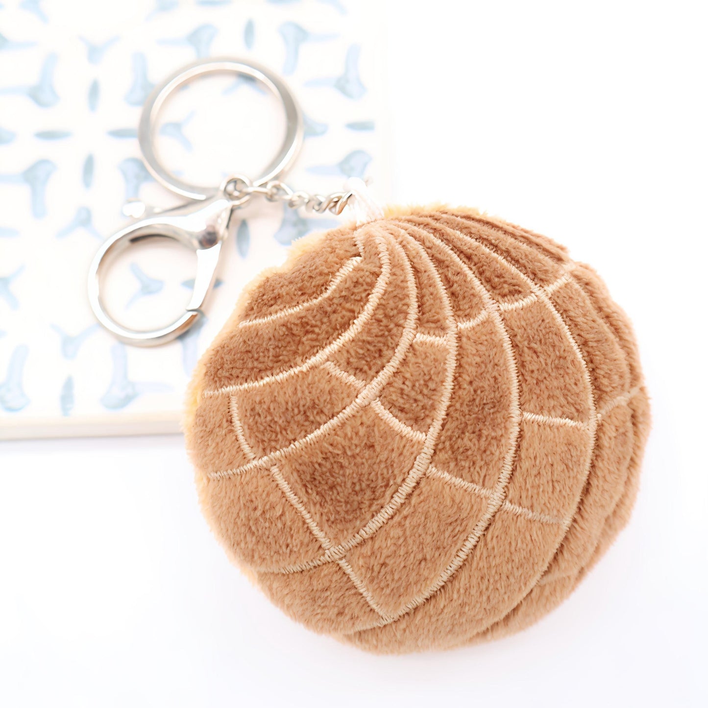 Chocolate Concha Pan Dulce Plush Keychain